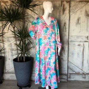 Vintage David Brown California floral robe